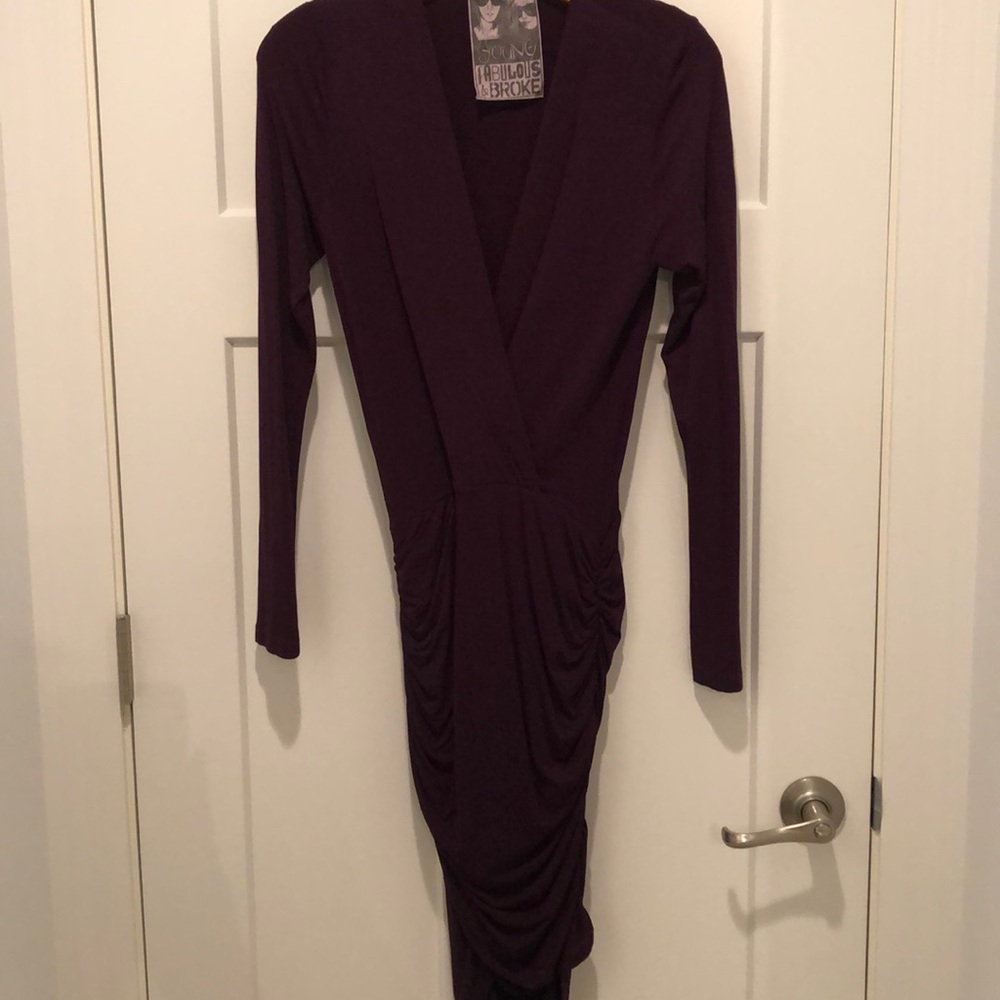 Young fabulous and broke burgundy dress